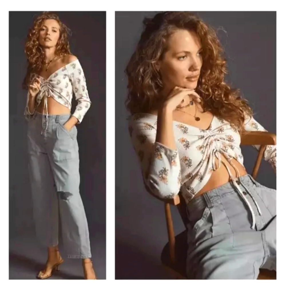 Anthropologie Sabrina Cinched Top, Size Small NWT